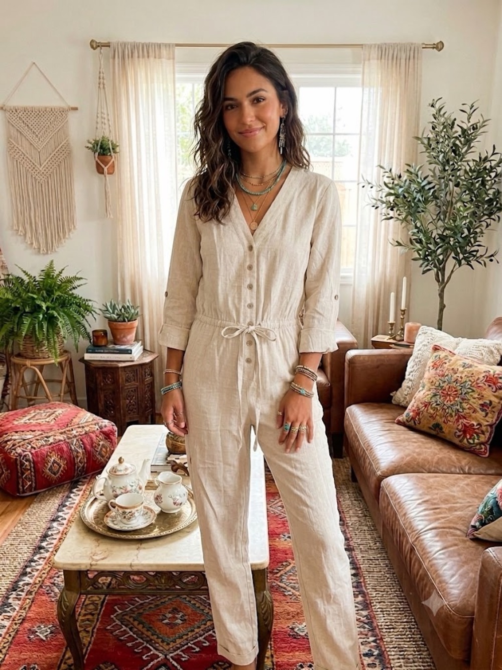 New hem and thread jumper jumpsuit small medium large